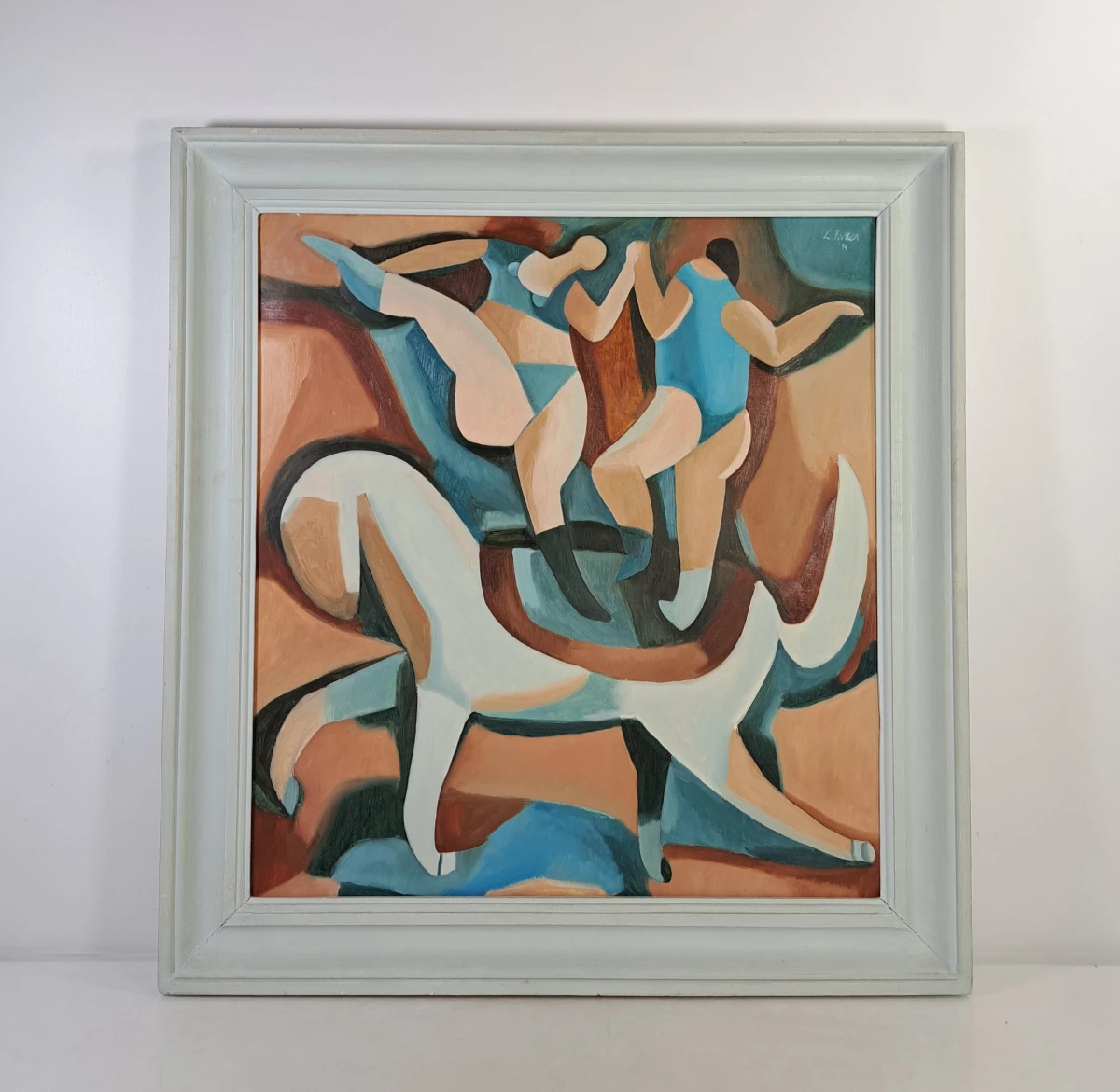 Leopold Faster (1921–1992) – Abstracte figuratieve compositie – Olieverf op doek – 1974 - foto 11
