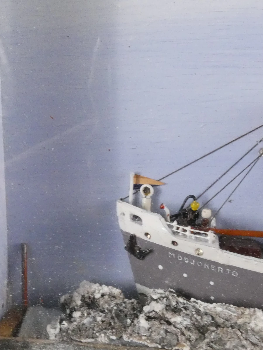 Handgemaakt model van een Nederlands vrachtschip, Modjokerto