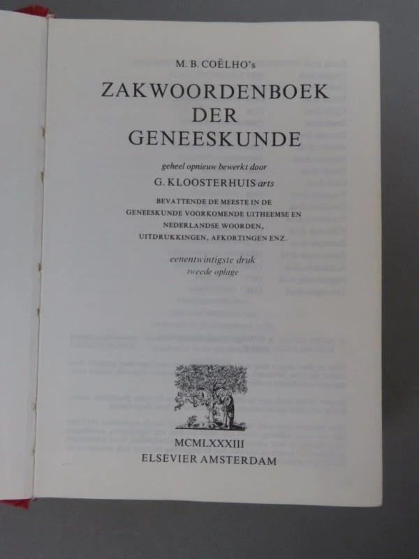 M. B. Coëlho’s Zakwoordenboek der Geneeskunde (1983)