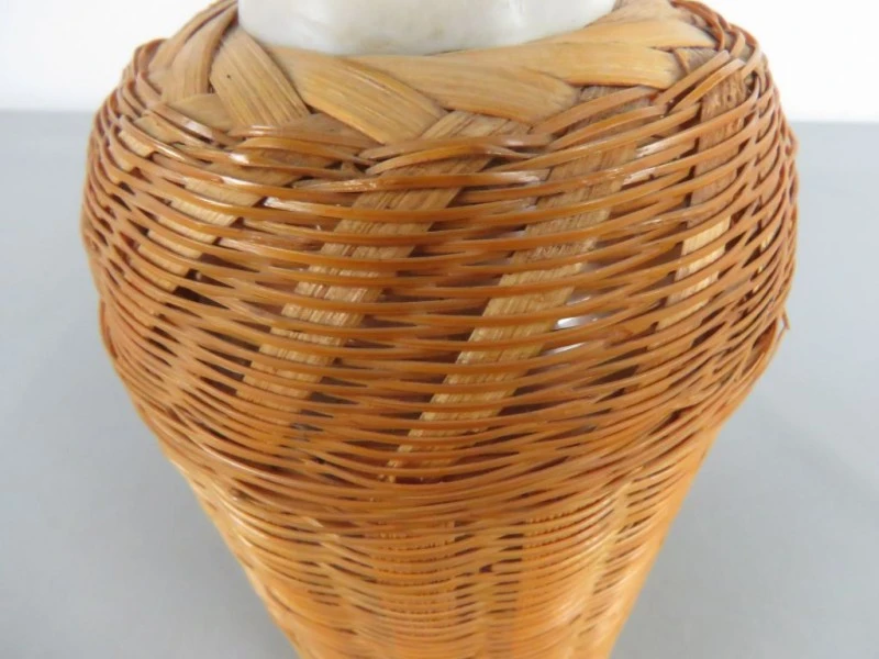 Vintage Gevlochten Thermoskan - 34 cm