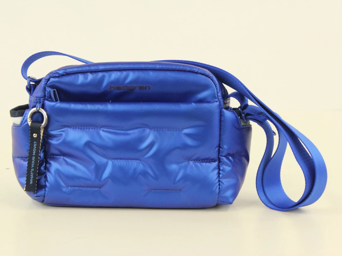 Hedgren – opvallende kobaltblauwe gewatteerde schoudertas / crossbody met uitneembaar etui