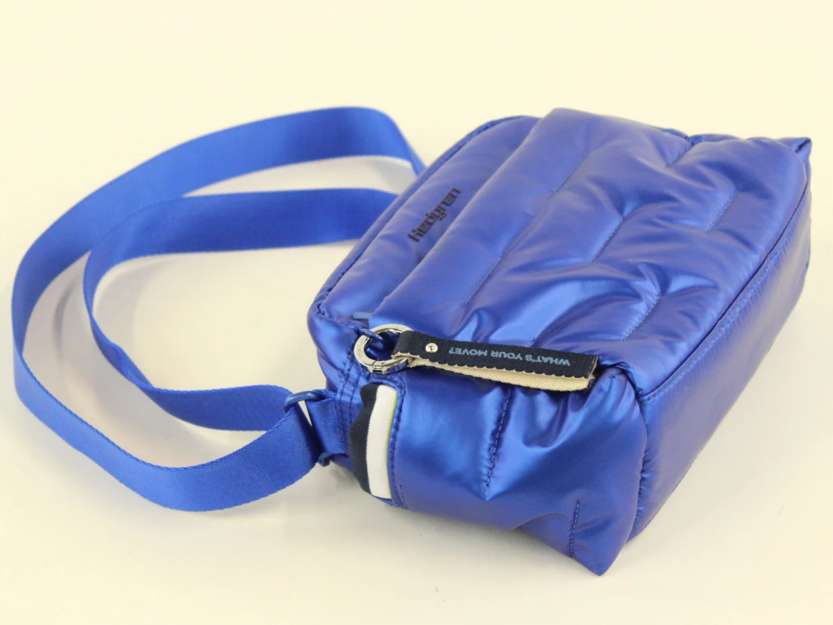 Hedgren – opvallende kobaltblauwe gewatteerde schoudertas / crossbody met uitneembaar etui