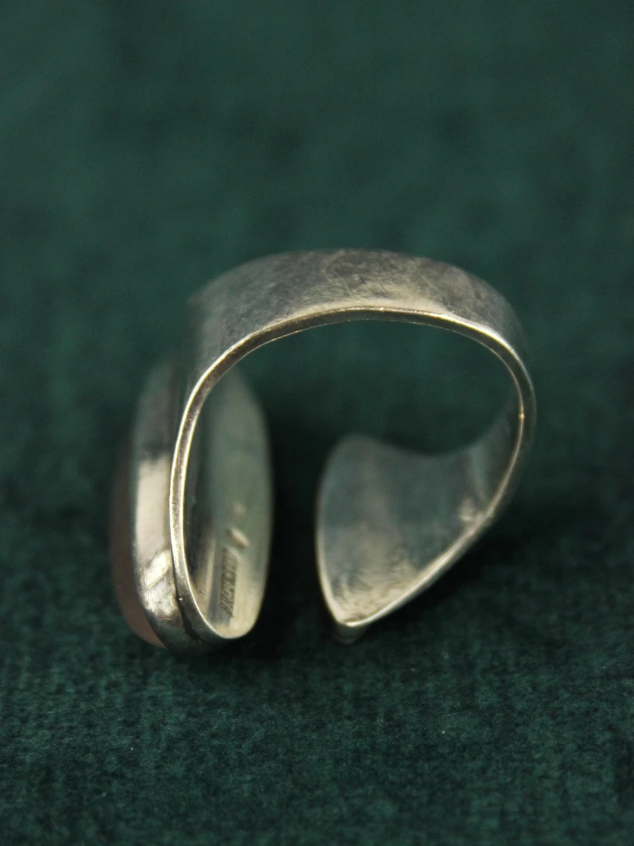 .830 zilveren ring met rozenkwarts