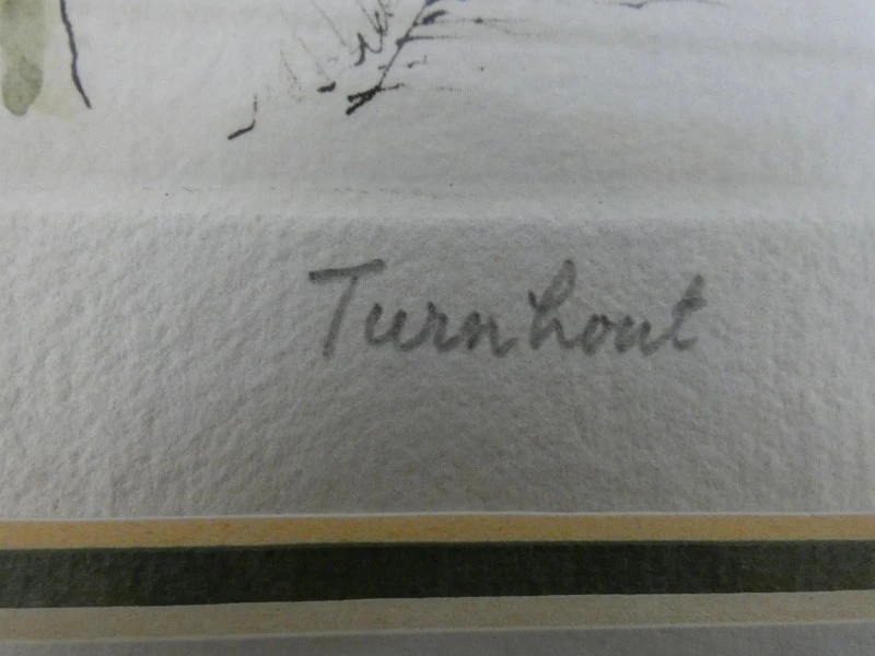 Handgekleurde Ets André Colpin "Turnhout Begijnhof" - Gesigneerd & Genummerd 39/150