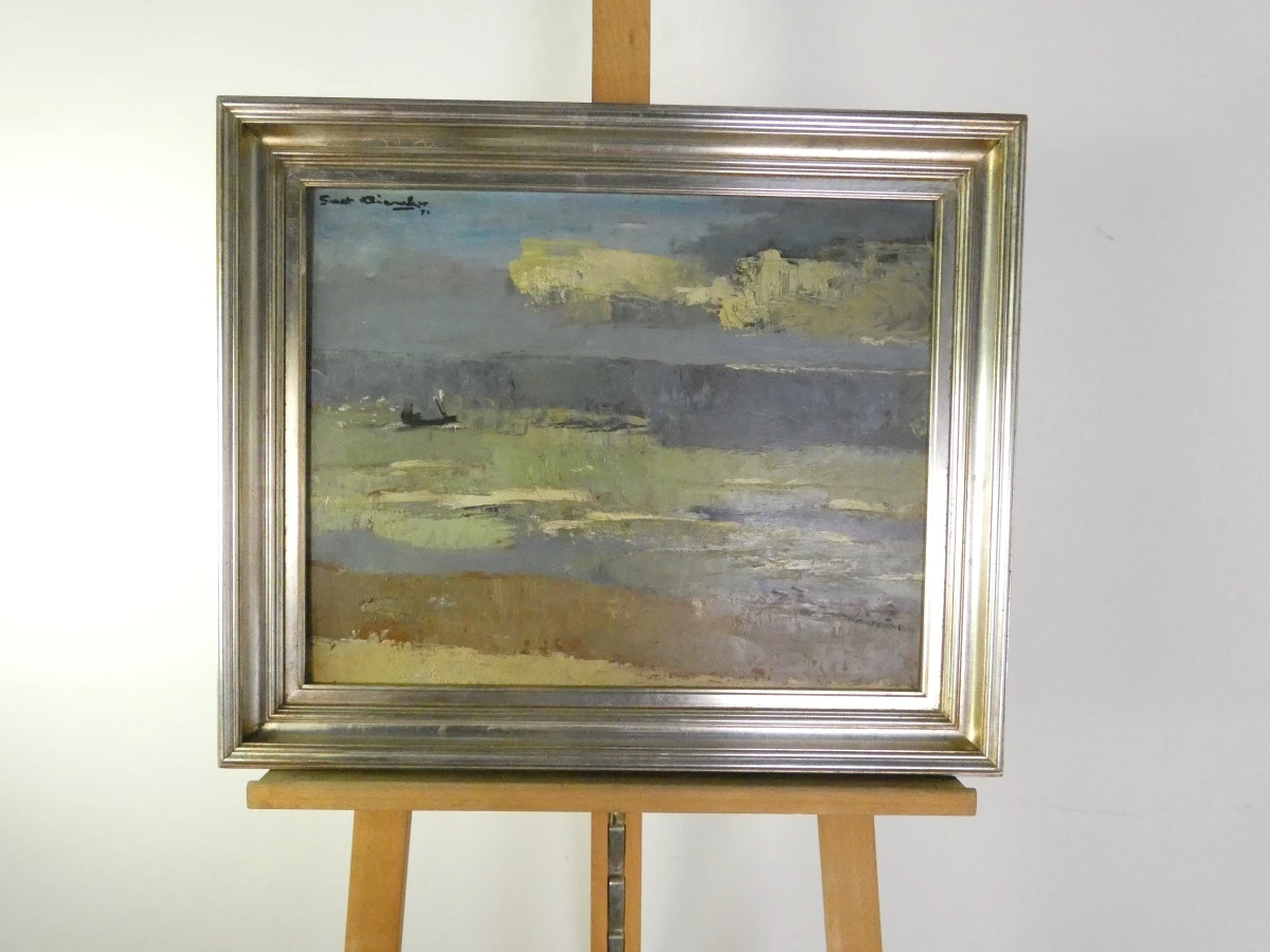 Olieverfschilderij op houten paneel