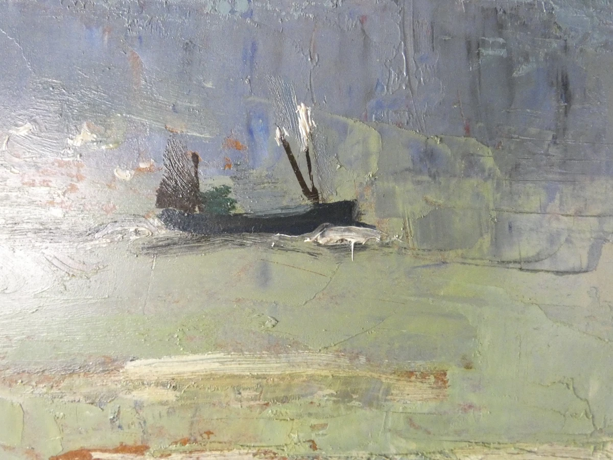 Olieverfschilderij op houten paneel