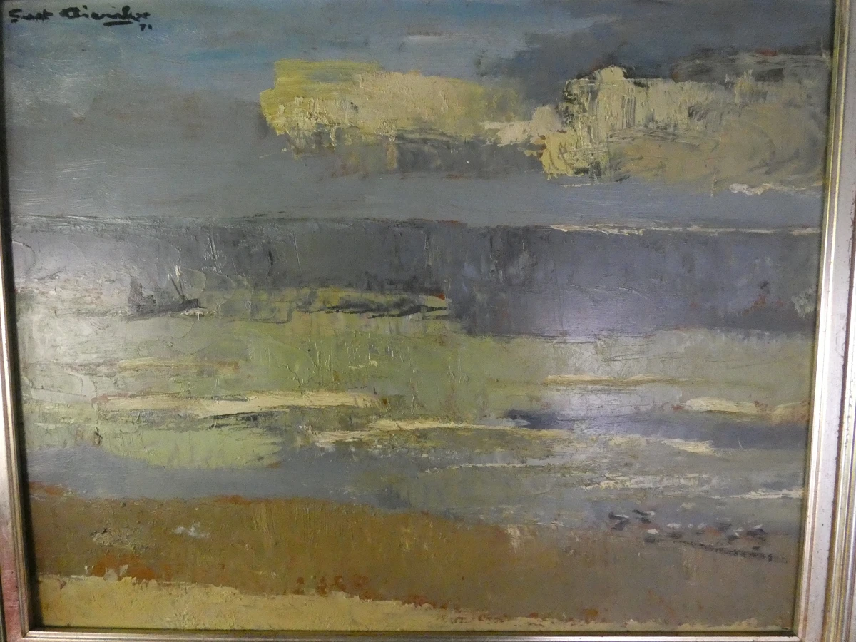 Olieverfschilderij op houten paneel