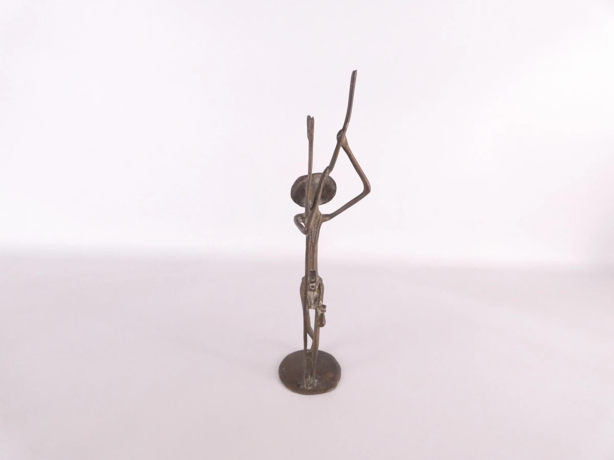 Decoratieve bronzen sculptuur, Afrikaanse tribale kunst, De Jager