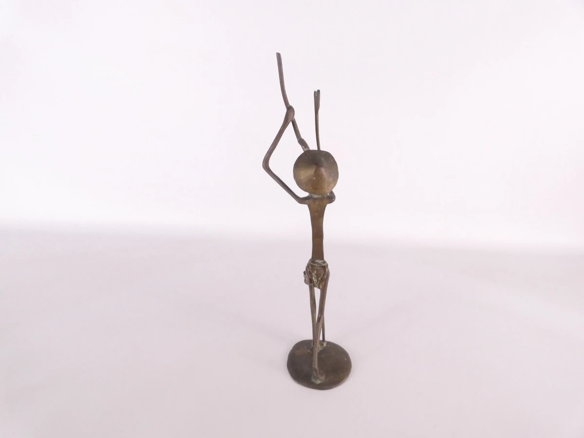 Decoratieve bronzen sculptuur, Afrikaanse tribale kunst, De Jager