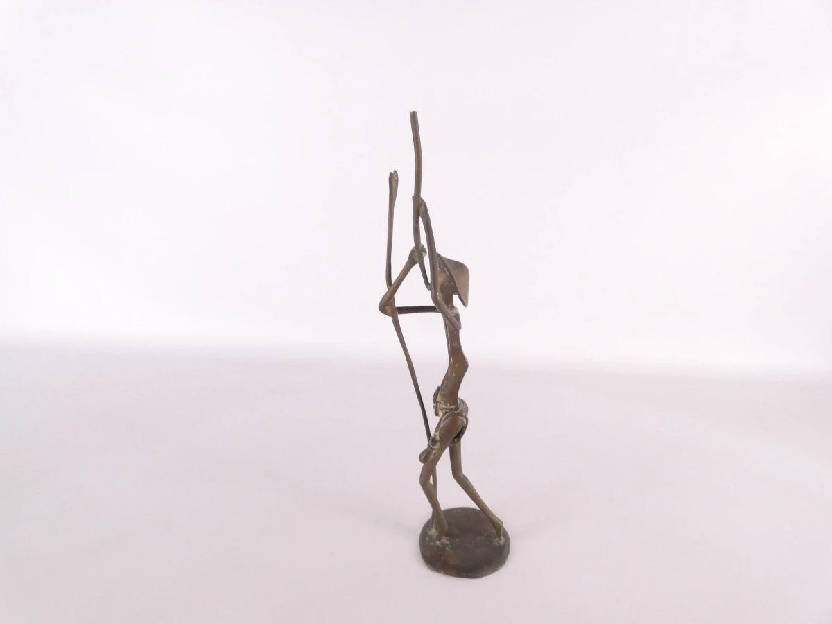 Decoratieve bronzen sculptuur, Afrikaanse tribale kunst, De Jager