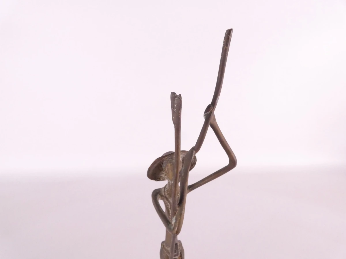 Decoratieve bronzen sculptuur, Afrikaanse tribale kunst, De Jager