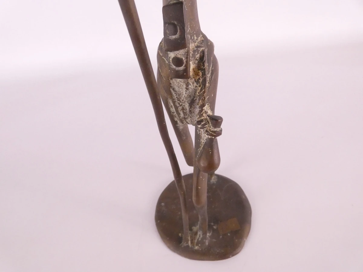 Decoratieve bronzen sculptuur, Afrikaanse tribale kunst, De Jager