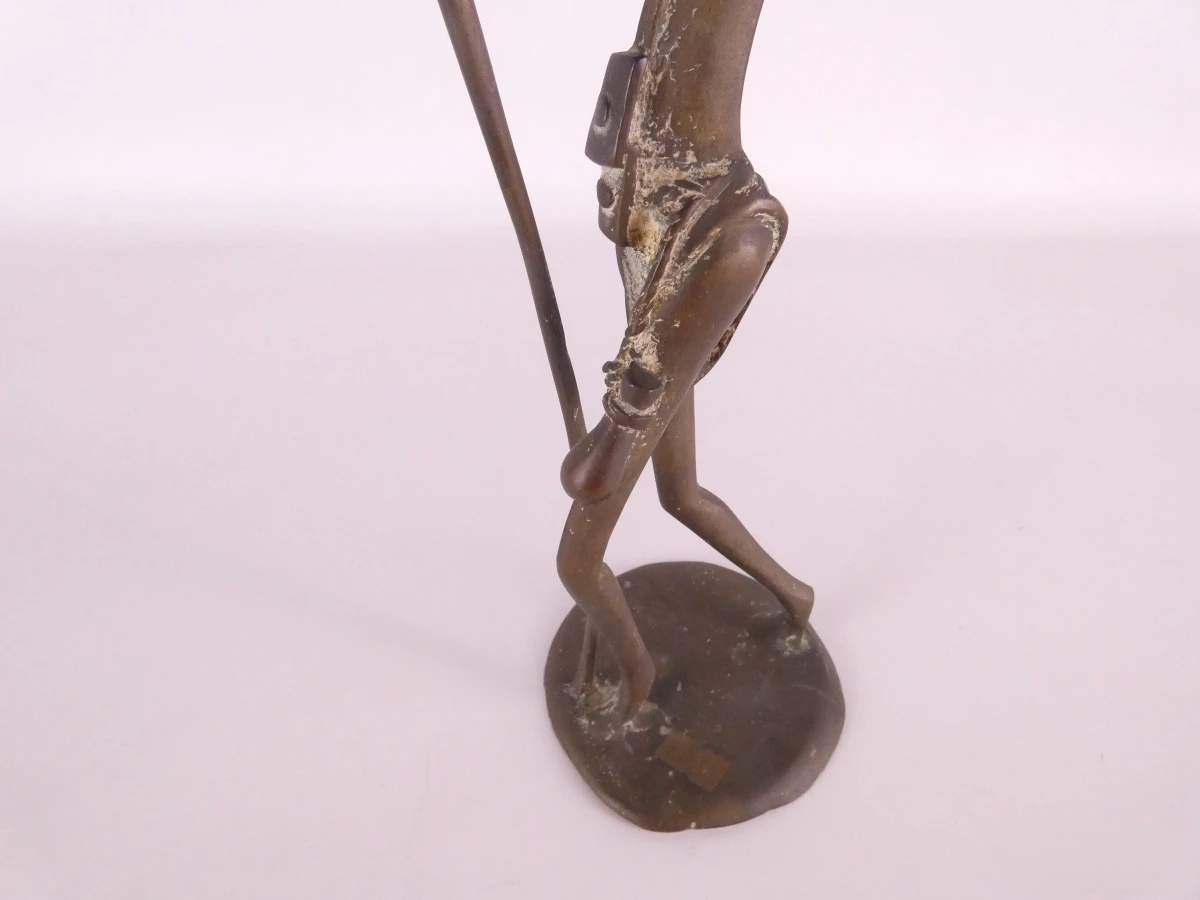 Decoratieve bronzen sculptuur, Afrikaanse tribale kunst, De Jager