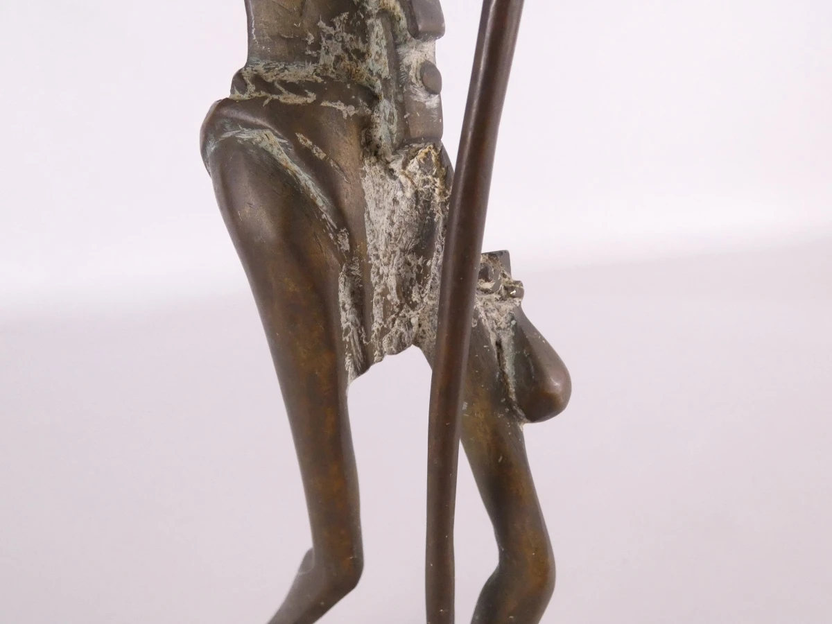Decoratieve bronzen sculptuur, Afrikaanse tribale kunst, De Jager
