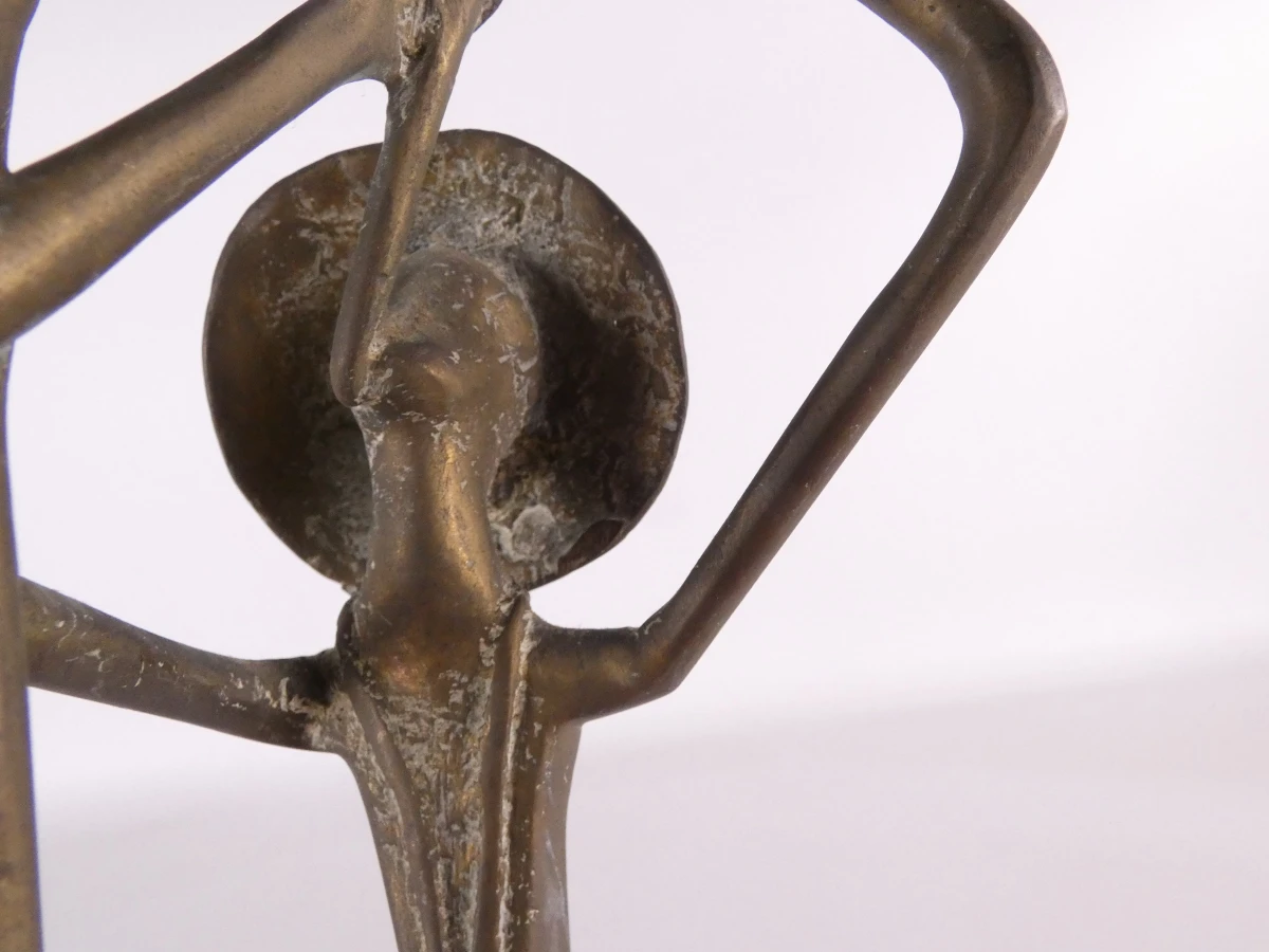 Decoratieve bronzen sculptuur, Afrikaanse tribale kunst, De Jager
