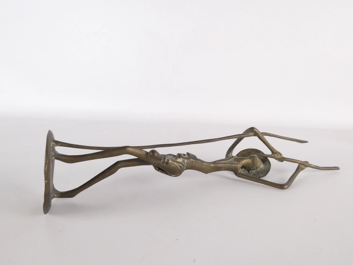 Decoratieve bronzen sculptuur, Afrikaanse tribale kunst, De Jager