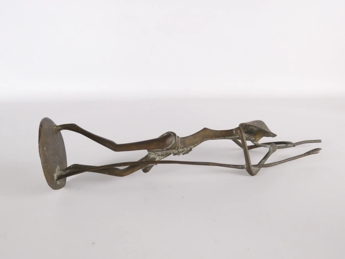 Decoratieve bronzen sculptuur, Afrikaanse tribale kunst, De Jager