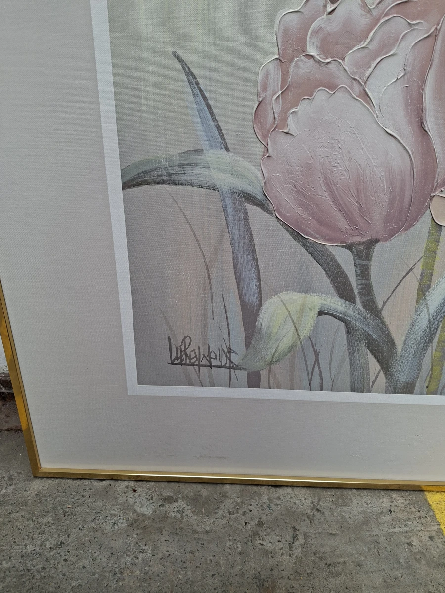 🖼️ Groot Vintage Schilderij met Tulpen van Lee Reynolds (Vanguard Studios)  🖼️ - foto 3