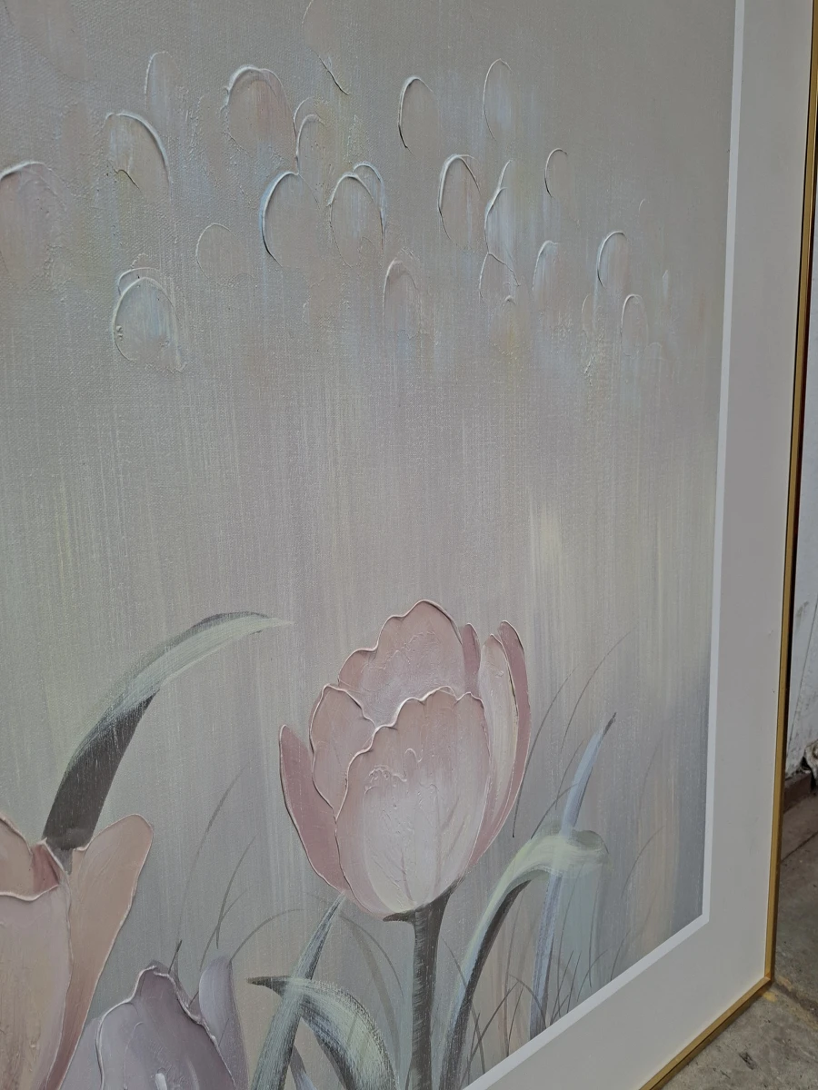 🖼️ Groot Vintage Schilderij met Tulpen van Lee Reynolds (Vanguard Studios)  🖼️ - foto 5