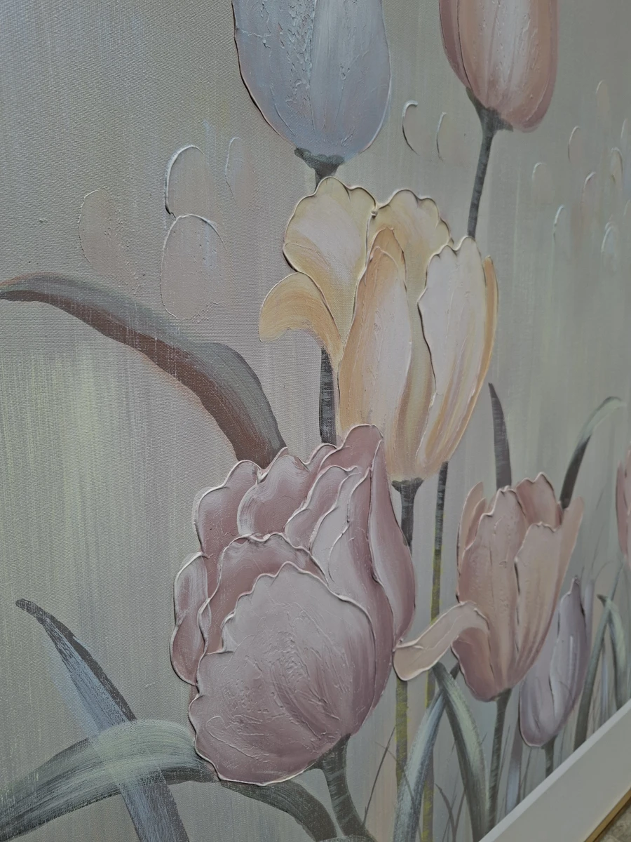 🖼️ Groot Vintage Schilderij met Tulpen van Lee Reynolds (Vanguard Studios)  🖼️ - foto 4