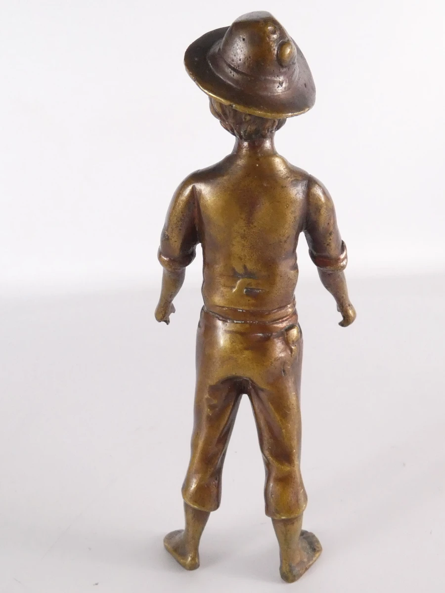 Set van 2 bronzen beeldjes van arbeiders