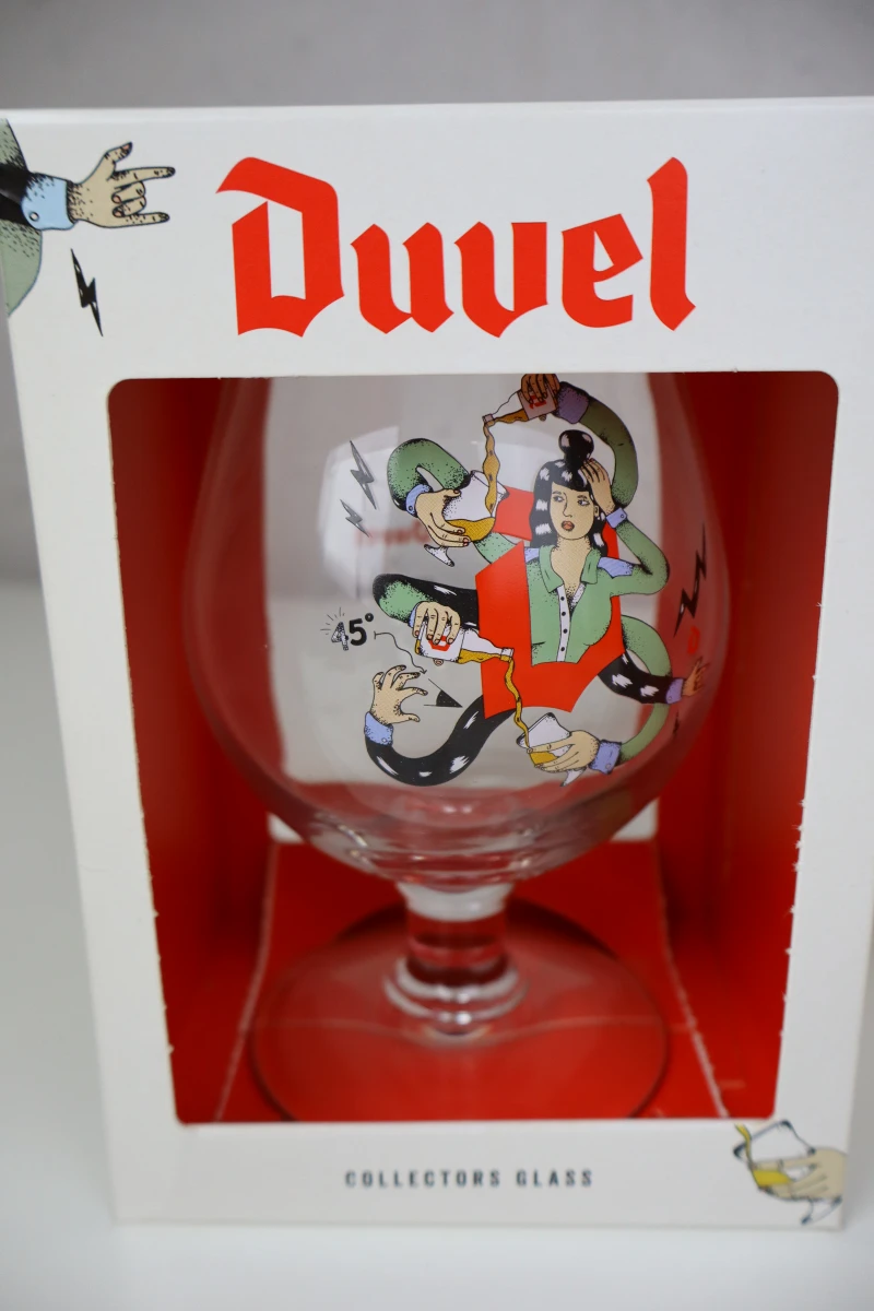 Lot van 11 Duvel bierglazen met verschillende prints - foto 5