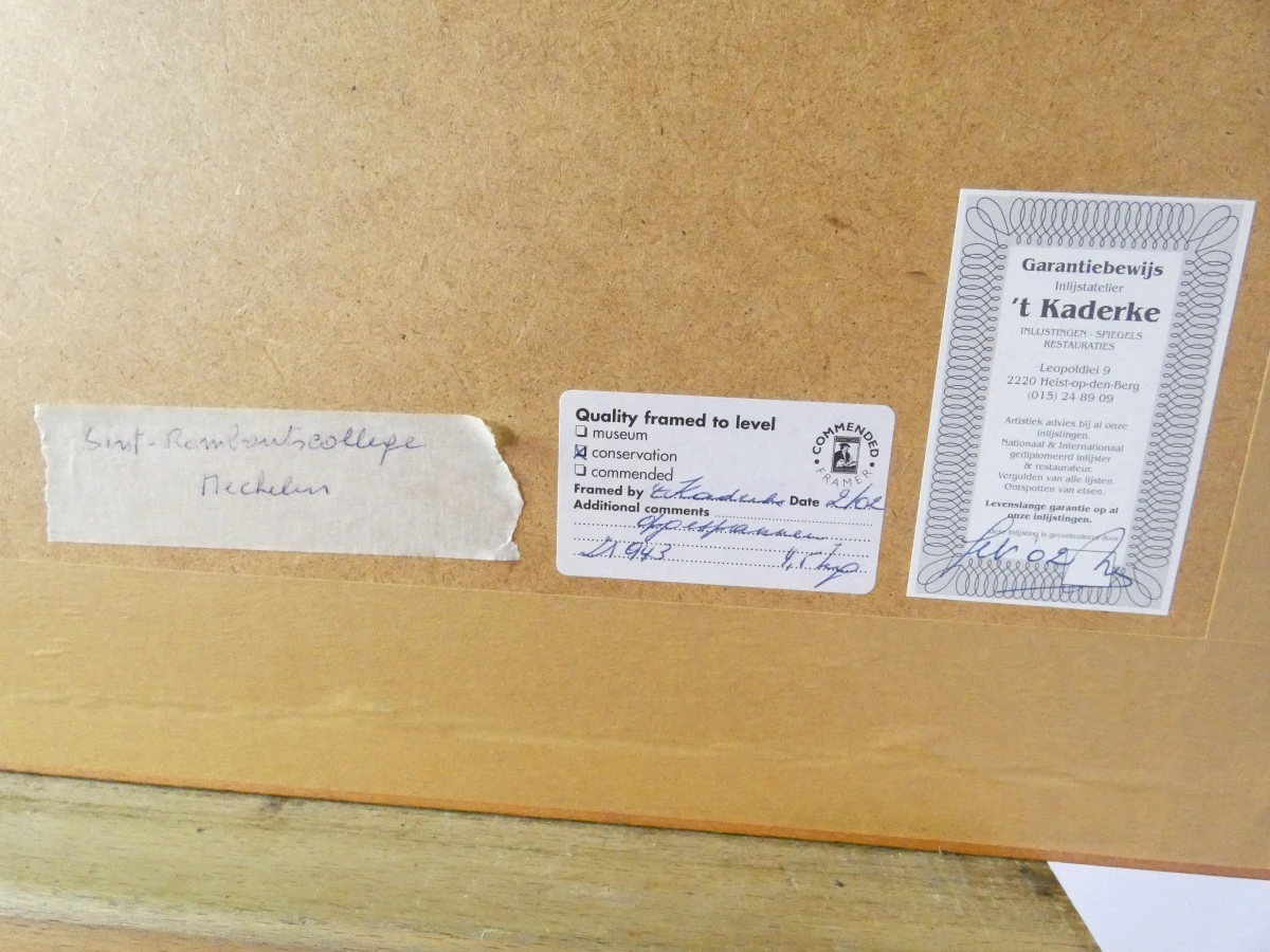 Gesigneerd kunstwerk Sint-Romboutscollege Mechelen