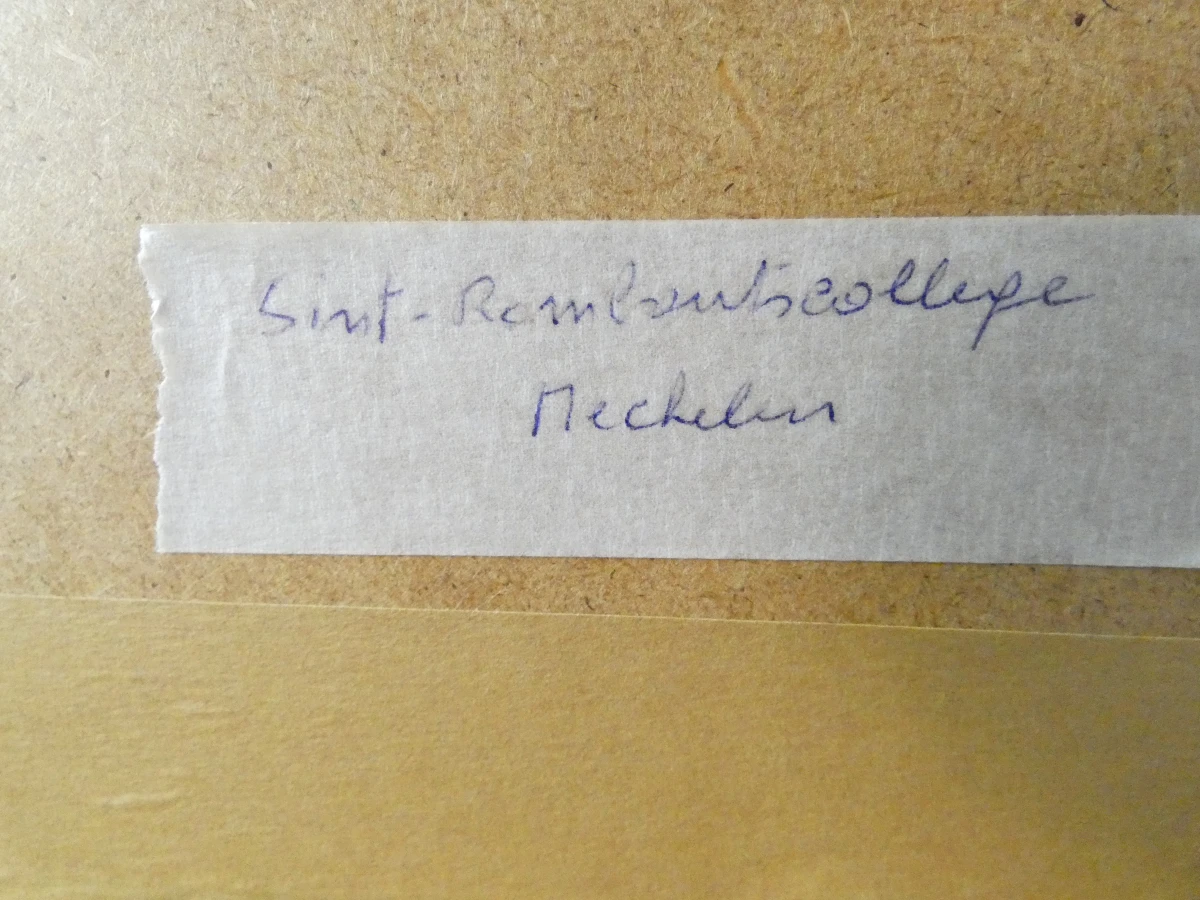 Gesigneerd kunstwerk Sint-Romboutscollege Mechelen