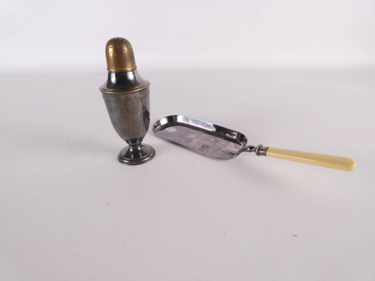 Set van 6 vintage zilveren serviesstukken