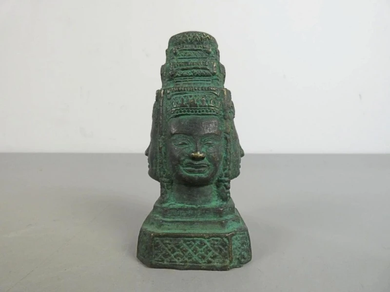 Bronzen Khmer-stijl buste