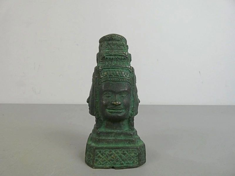 Bronzen Khmer-stijl buste