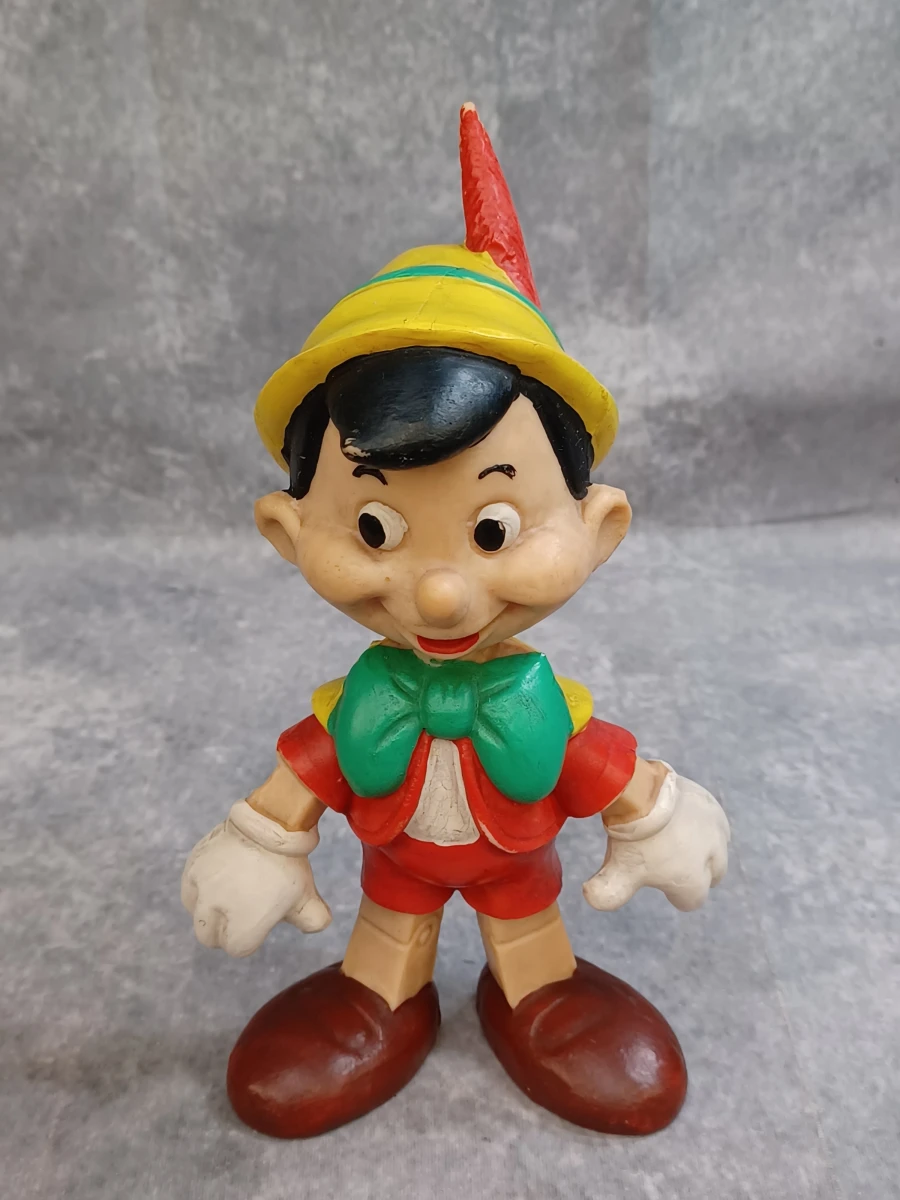Vintage Disney Pinokkio rubberen figuren set – Gepetto, Pinokkio enJapie Kriek - Ca. jaren '60/'70 - foto 7