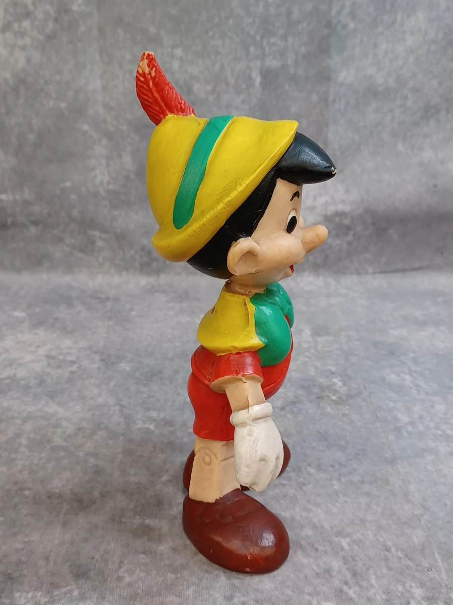 Vintage Disney Pinokkio rubberen figuren set – Gepetto, Pinokkio enJapie Kriek - Ca. jaren '60/'70 - foto 8
