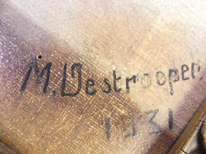 Stilleven met druiventrossen - M. Destrooper