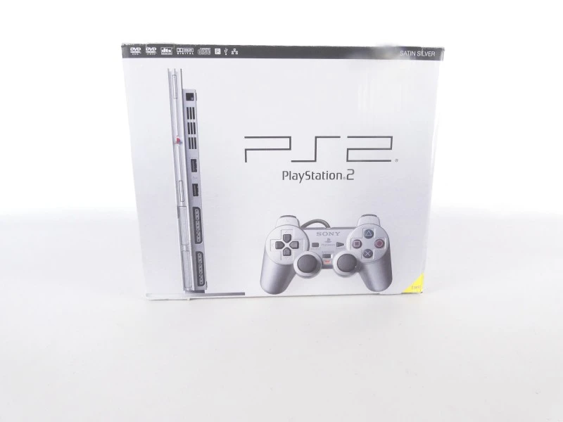 Sony PlayStation 2 (PS2) Slim – Zilver - Complete Set