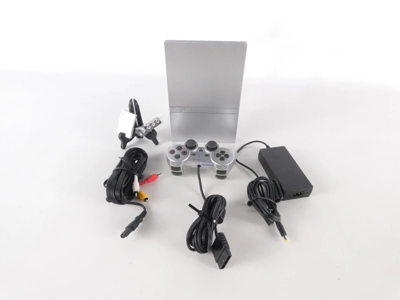 Sony PlayStation 2 (PS2) Slim – Zilver - Complete Set