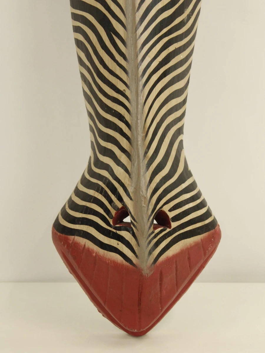 Decoratieve houten zebra masker
