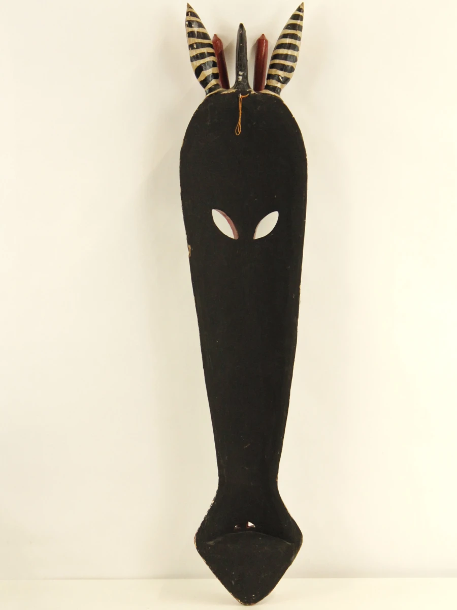 Decoratieve houten zebra masker