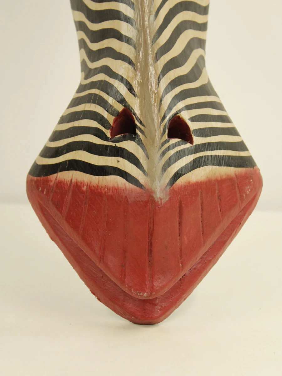 Decoratieve houten zebra masker