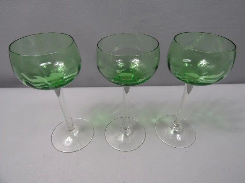 Set vintage uranium glazen - foto 2