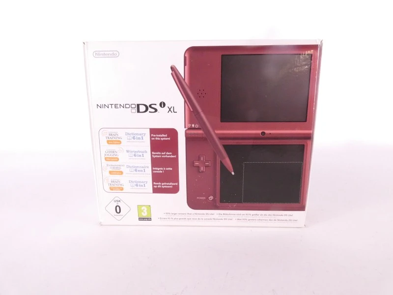 Nintendo DSi XL in doos met Brain Training spel