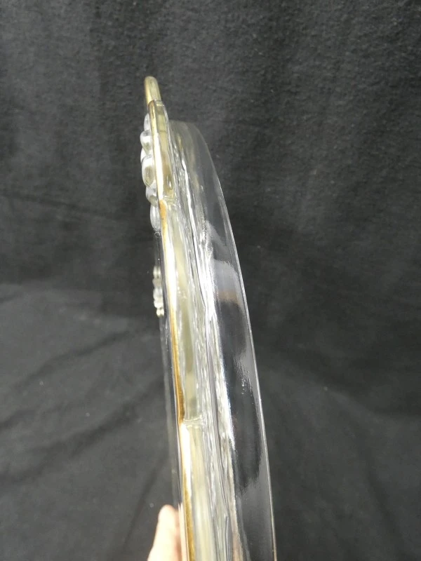 Vintage glazen taartschotel met bloemen - foto 9