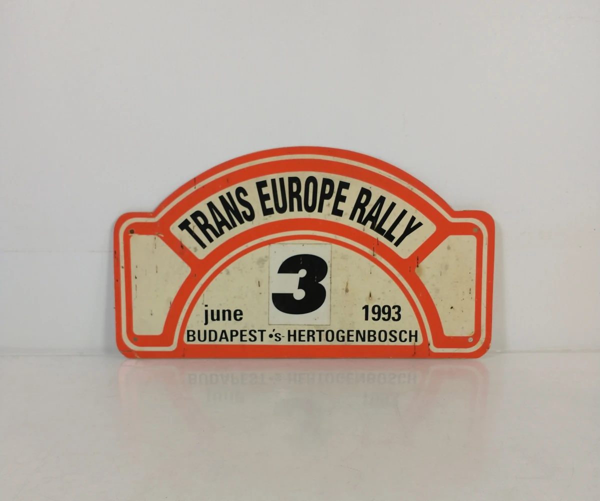 Set van 9 vintage rally- en autostickerplaten - foto 9