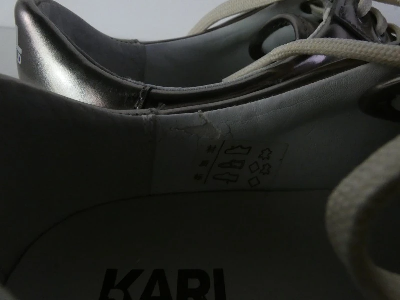 Gemerkte sneakers - Karl Lagerfeld Ikonik Metallic – Maat 37 – Zilver