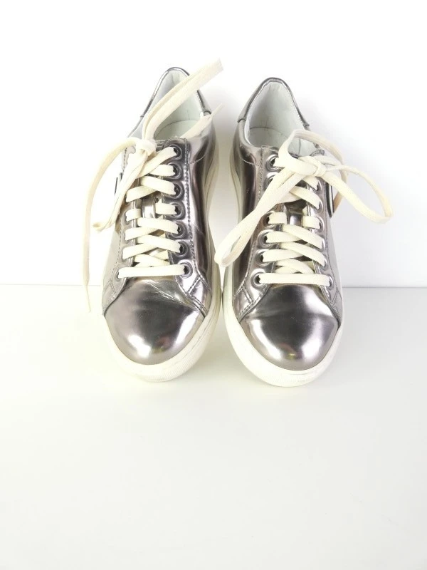 Gemerkte sneakers - Karl Lagerfeld Ikonik Metallic – Maat 37 – Zilver