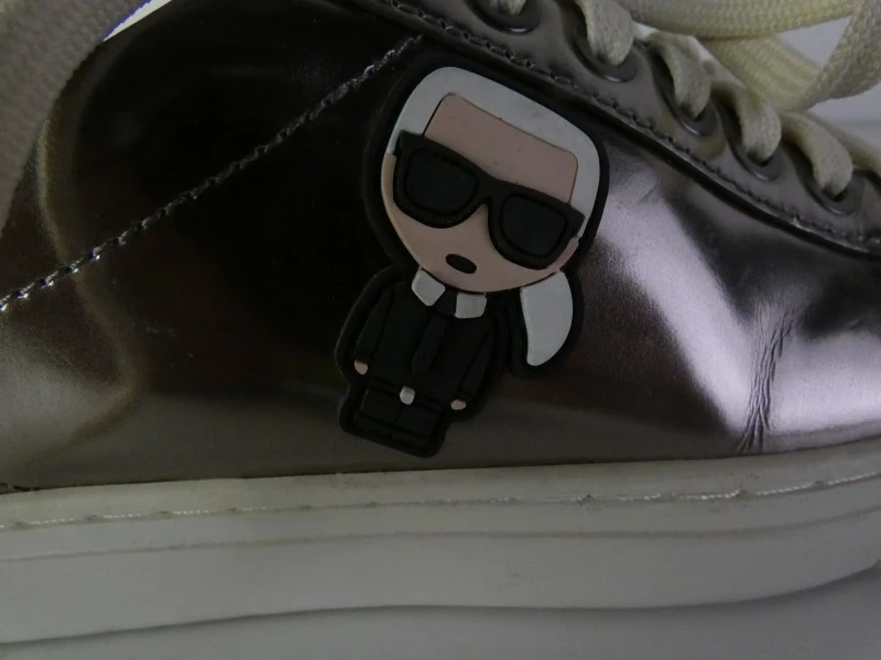 Gemerkte sneakers - Karl Lagerfeld Ikonik Metallic – Maat 37 – Zilver