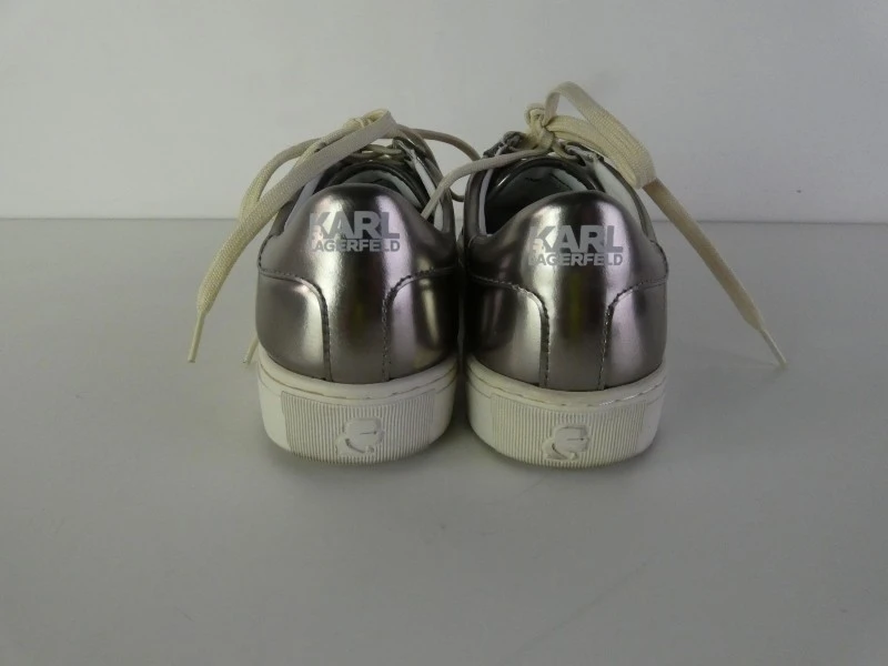Gemerkte sneakers - Karl Lagerfeld Ikonik Metallic – Maat 37 – Zilver