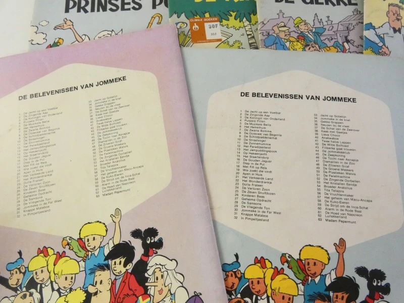 Grote partij Jommeke strips – Jef Nys – Klassieke ongekleurde reeks (jaren '60 / '70)