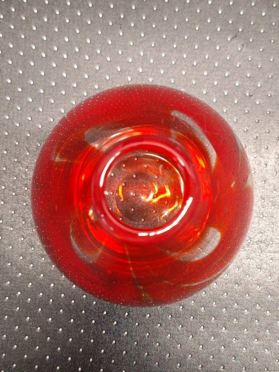 Set van twee kleine handgeblazen glazen bolvazen - foto 11