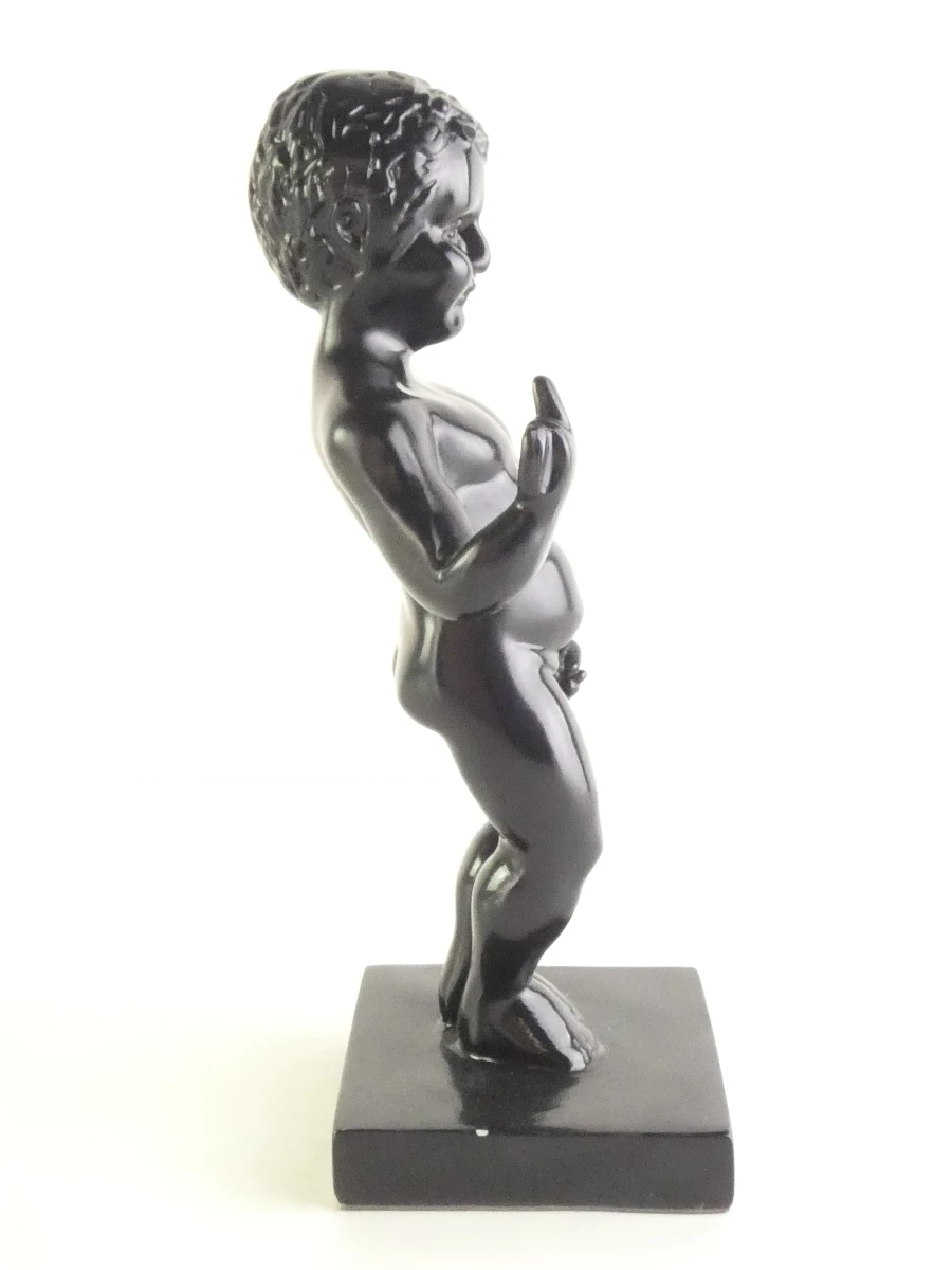 Zwart hoogglans Manneken Pis-beeldje